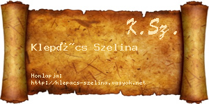 Klepács Szelina névjegykártya